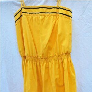 👉 1970s Jerell of Texas Bright Yellow Summer Dress — Nautical Style ⚓🌊🚢
